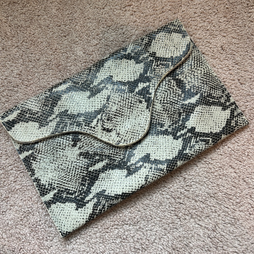 JJ Winters snakeskin clutch